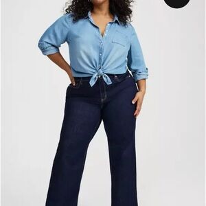 Torrid Vintage Blue Wide Leg Jeans